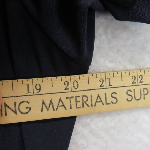 Lane Bryant Blouse Womens Size 22 Navy Blue Wrap Top Tie Waist Keyhole Back - Picture 5 of 10